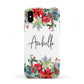 Personalised Floral Winter Arrangement Apple iPhone XS 3D Tough