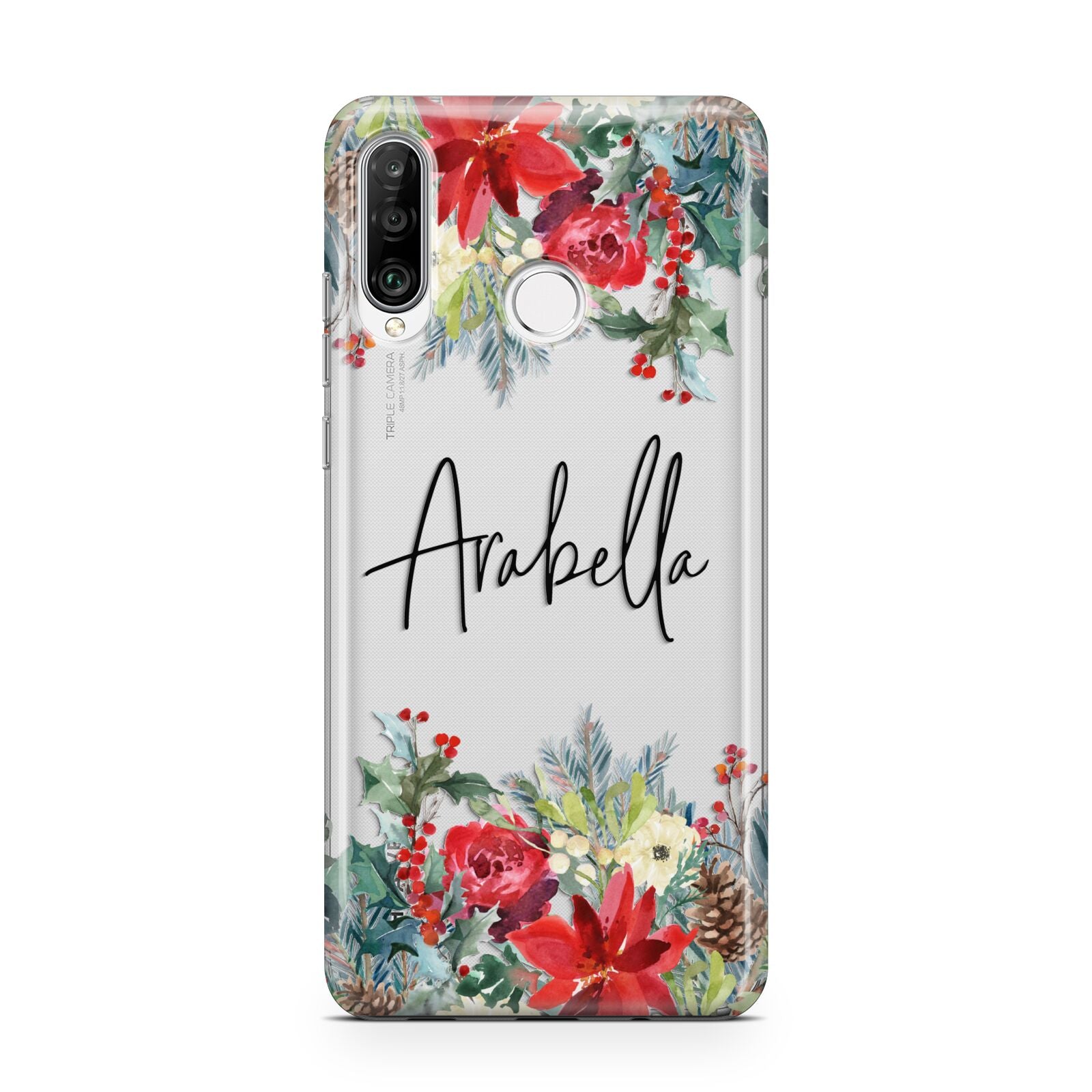 Personalised Floral Winter Arrangement Huawei P30 Lite Phone Case
