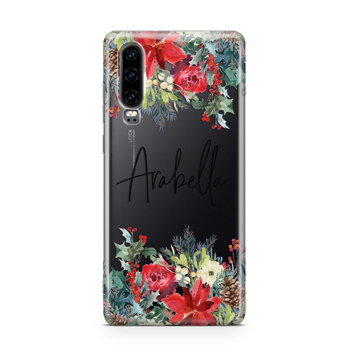 Personalised Floral Winter Arrangement Huawei P30 Phone Case