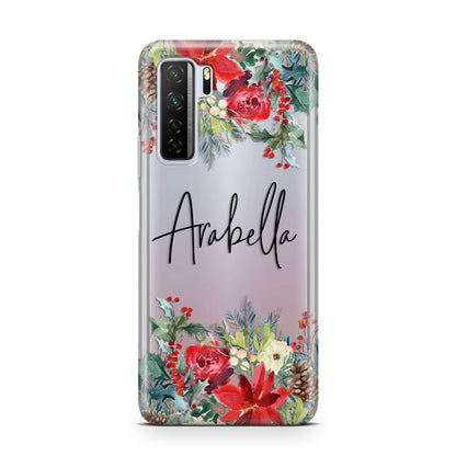 Personalised Floral Winter Arrangement Huawei P40 Lite 5G Phone Case
