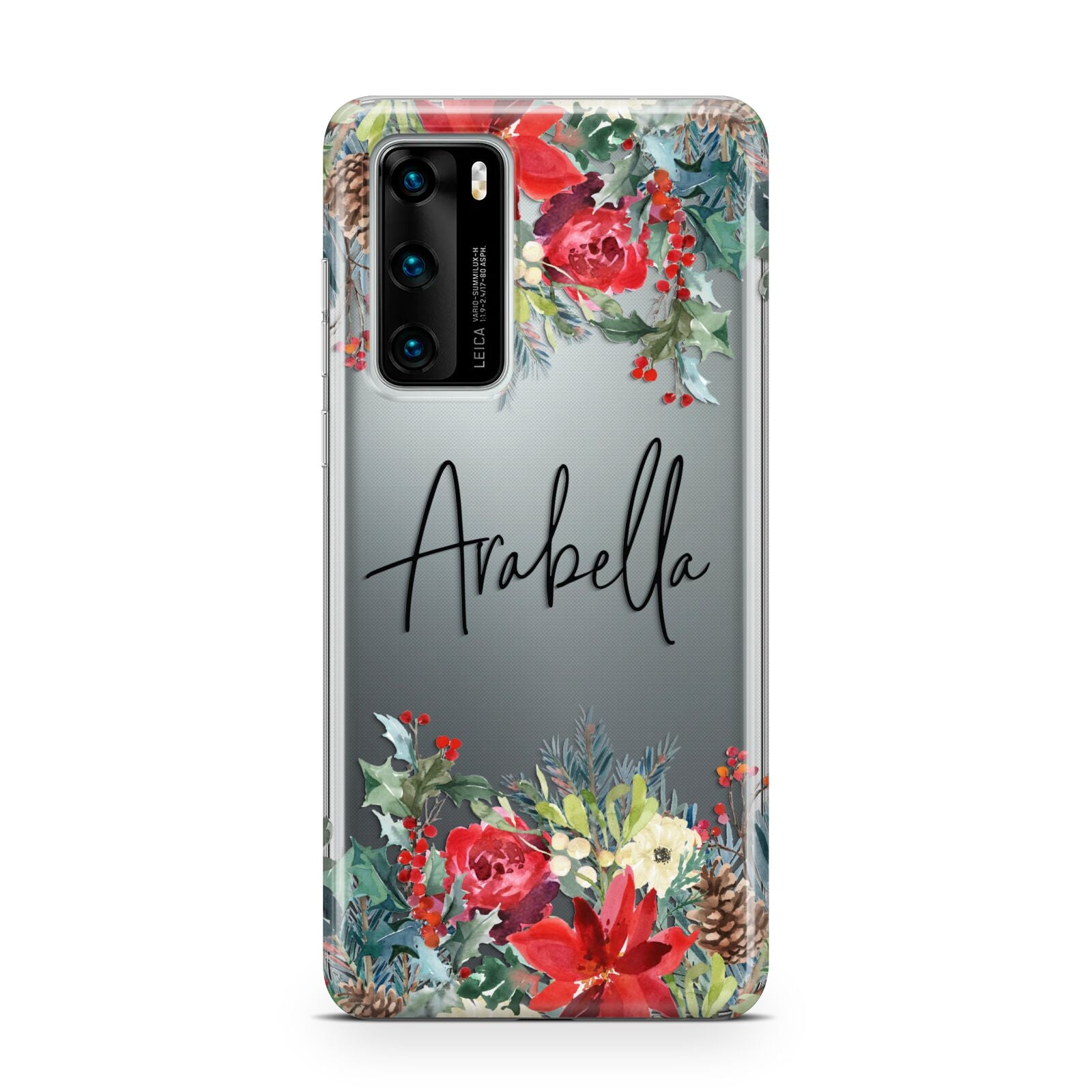Personalised Floral Winter Arrangement Huawei P40 Phone Case
