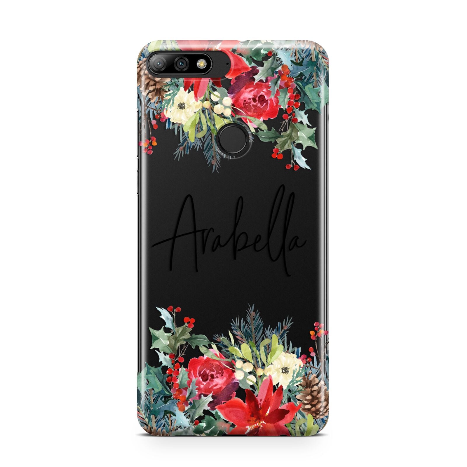 Personalised Floral Winter Arrangement Huawei Y7 2018