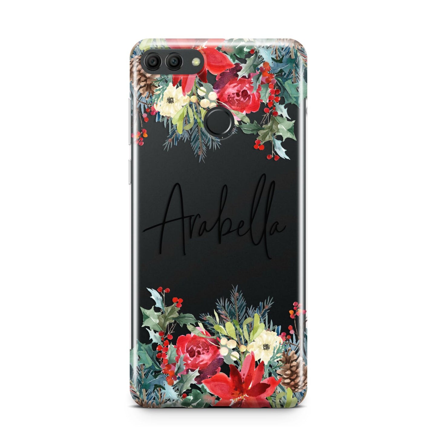 Personalised Floral Winter Arrangement Huawei Y9 2018