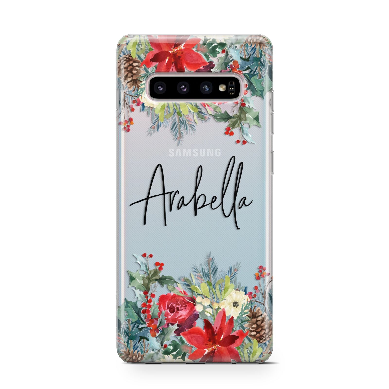 Personalised Floral Winter Arrangement Protective Samsung Galaxy Case
