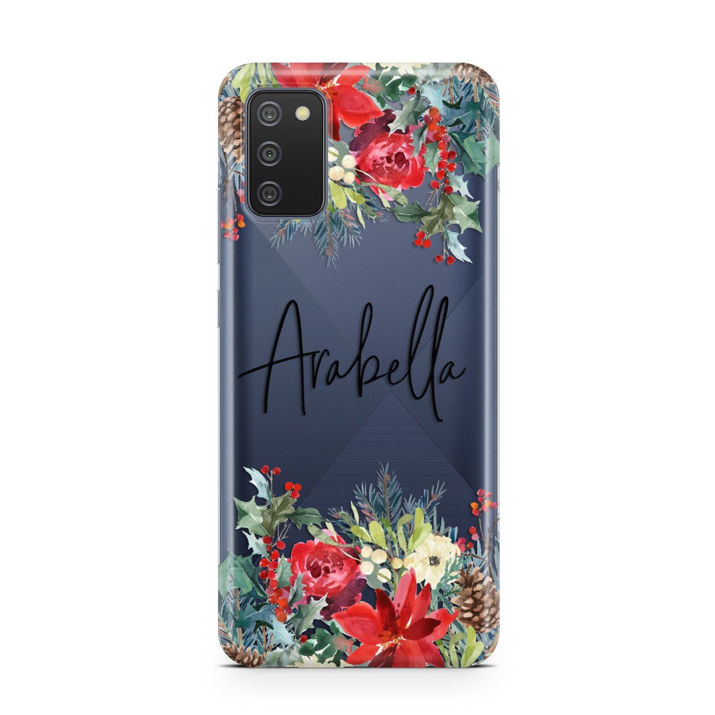 Personalised Floral Winter Arrangement Samsung A02s Case