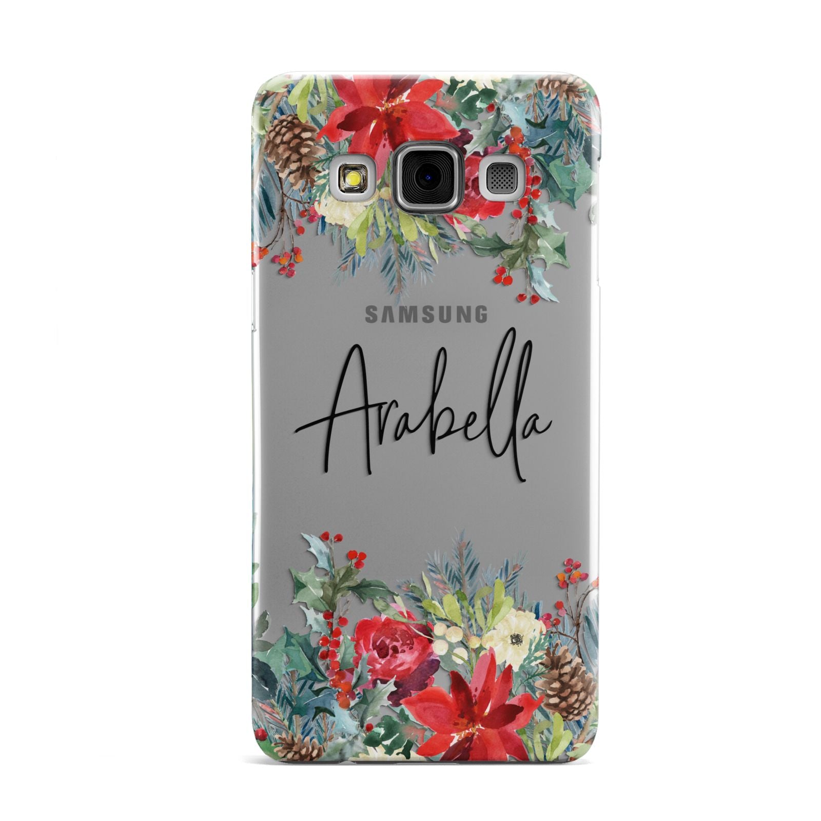 Personalised Floral Winter Arrangement Samsung Galaxy A3 Case