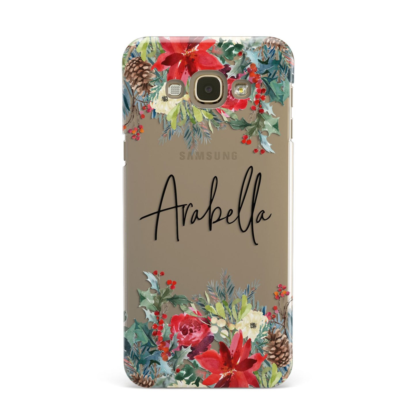 Personalised Floral Winter Arrangement Samsung Galaxy A8 Case