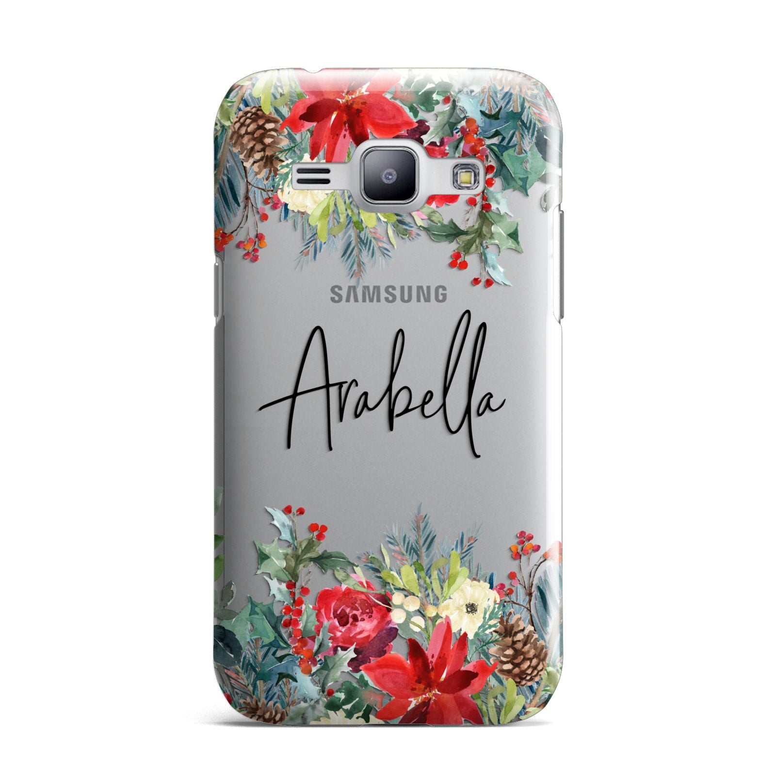 Personalised Floral Winter Arrangement Samsung Galaxy J1 2015 Case