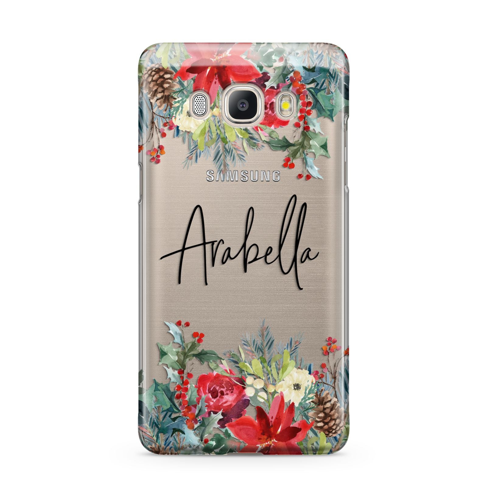 Personalised Floral Winter Arrangement Samsung Galaxy J5 2016 Case