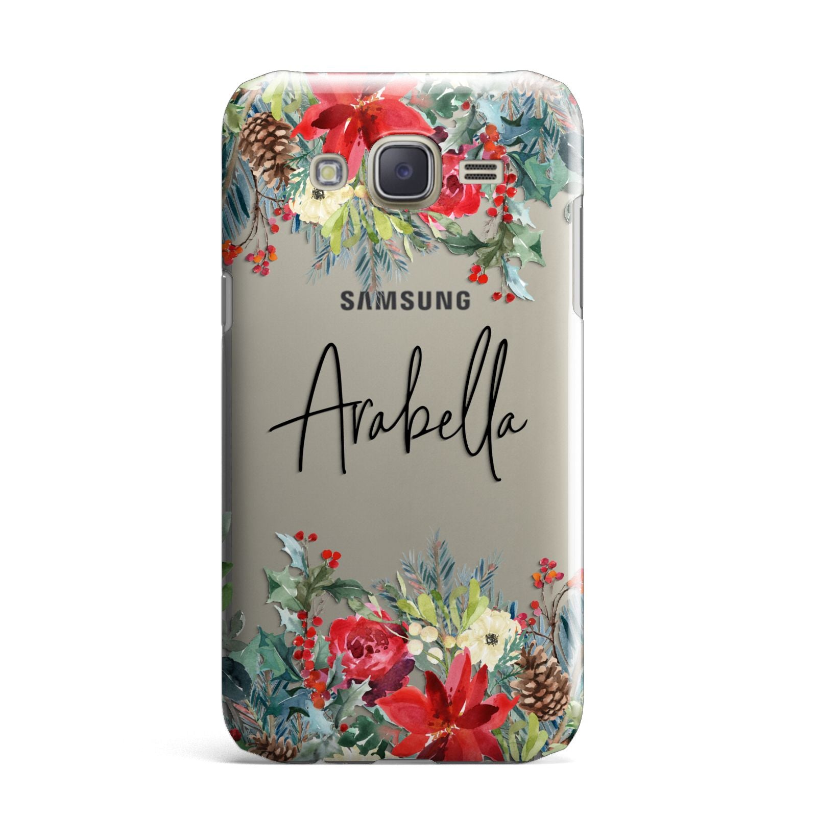 Personalised Floral Winter Arrangement Samsung Galaxy J7 Case