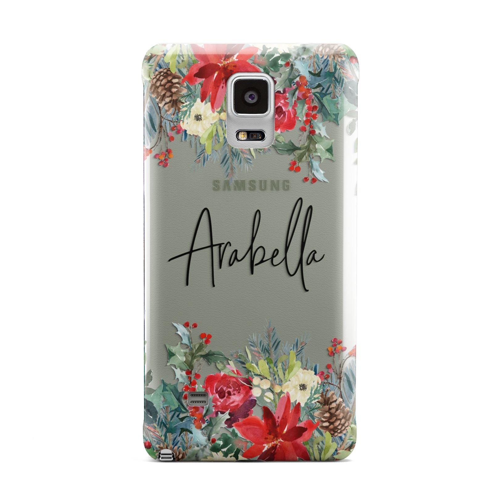 Personalised Floral Winter Arrangement Samsung Galaxy Note 4 Case
