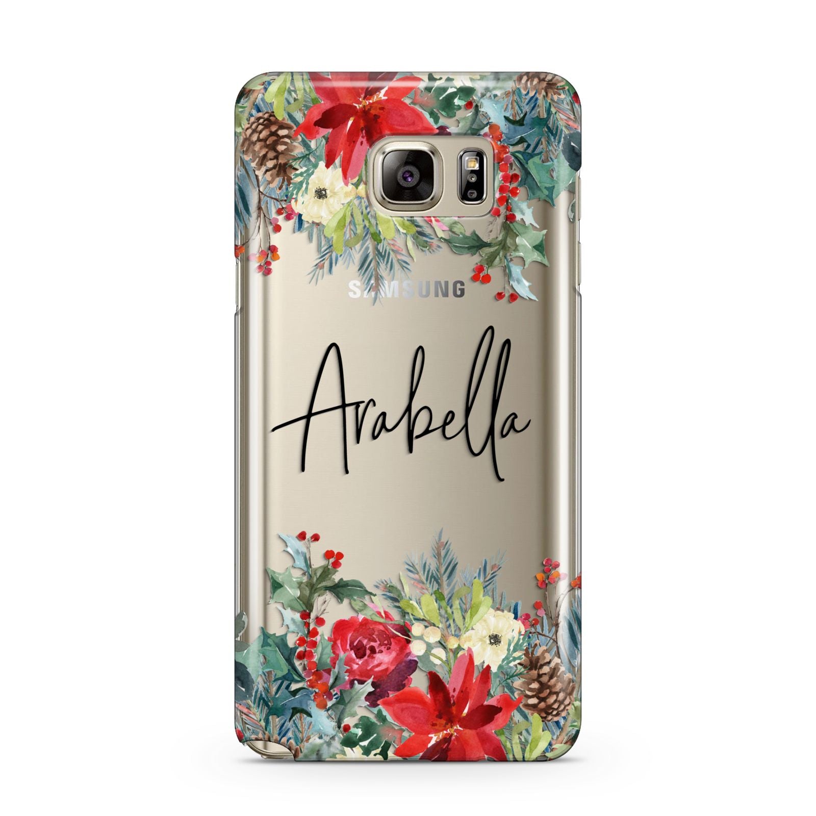 Personalised Floral Winter Arrangement Samsung Galaxy Note 5 Case