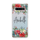 Personalised Floral Winter Arrangement Samsung Galaxy S10 Plus Case