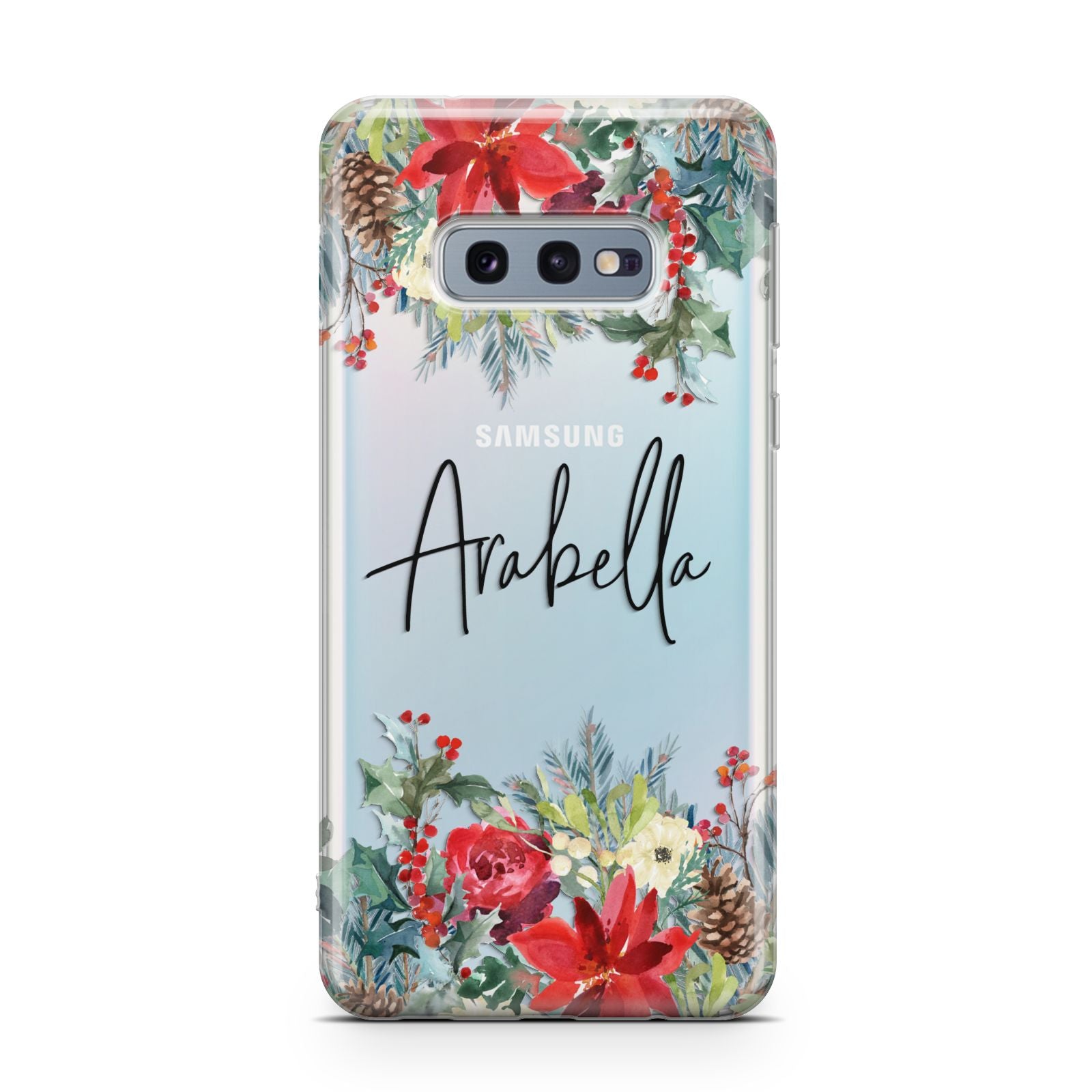 Personalised Floral Winter Arrangement Samsung Galaxy S10E Case