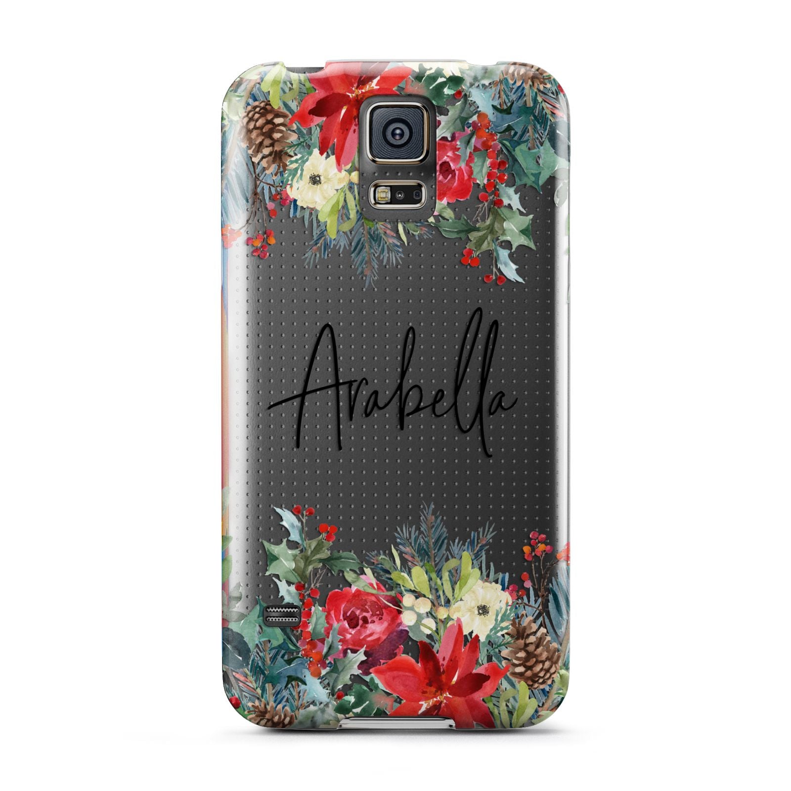 Personalised Floral Winter Arrangement Samsung Galaxy S5 Case