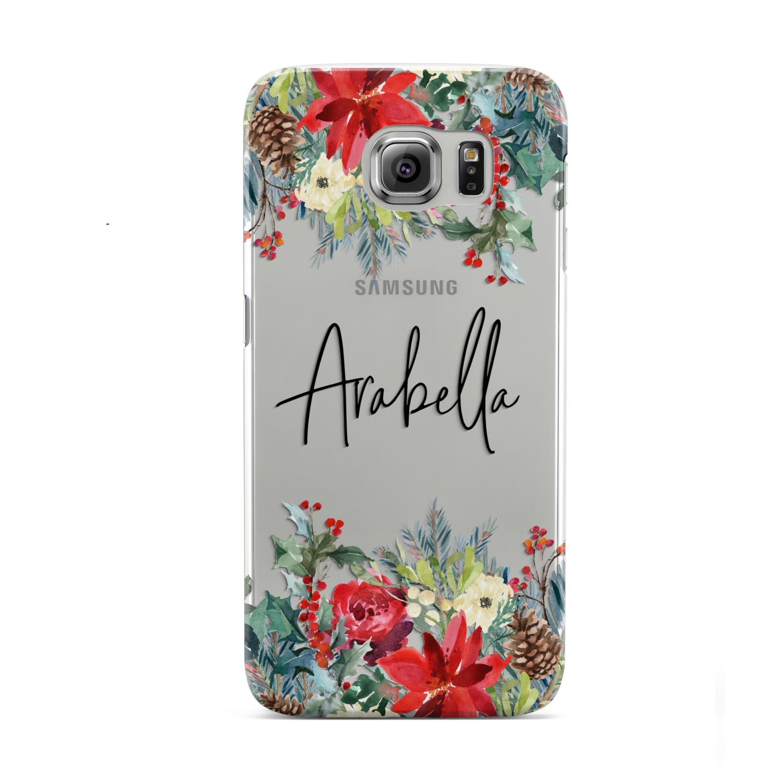 Personalised Floral Winter Arrangement Samsung Galaxy S6 Case