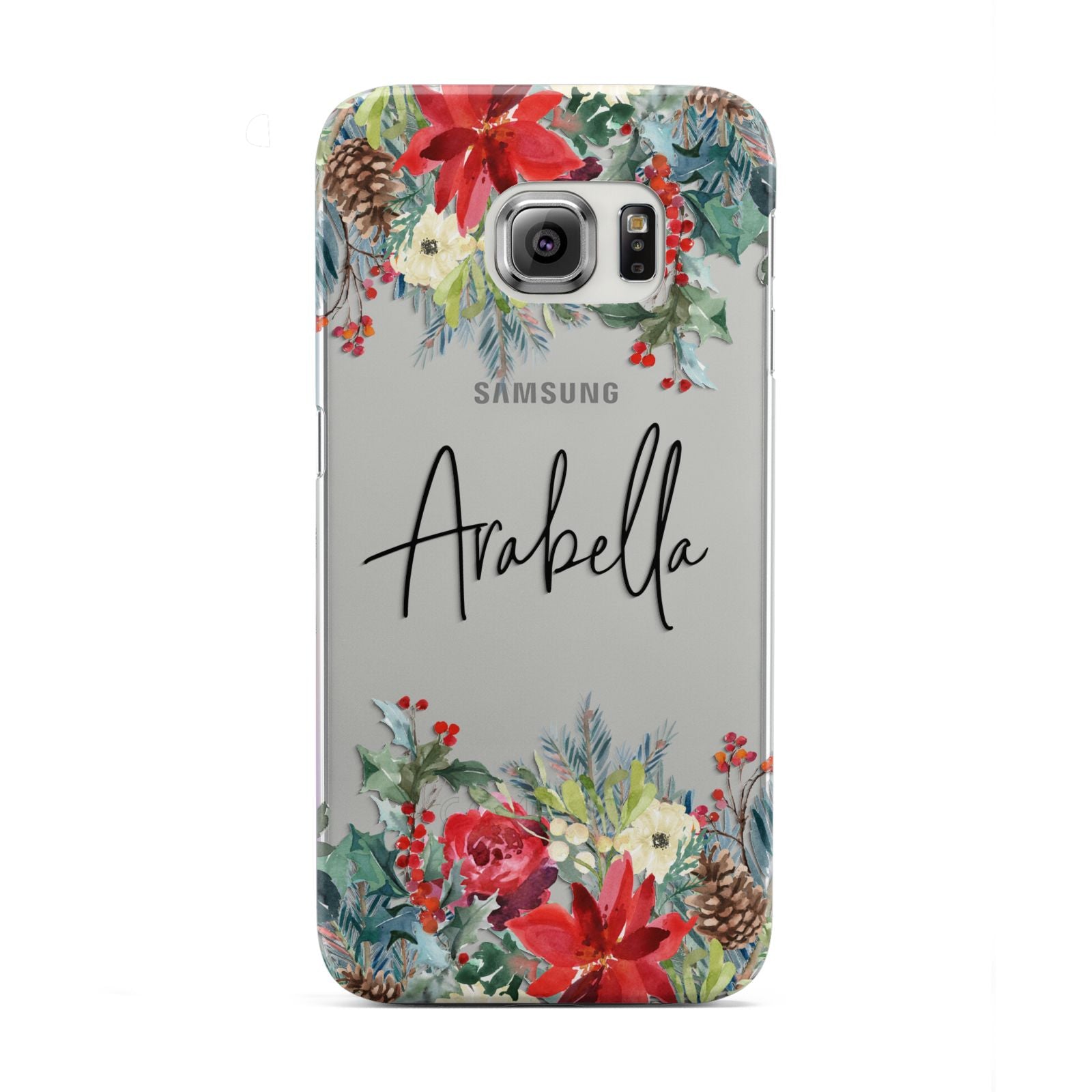 Personalised Floral Winter Arrangement Samsung Galaxy S6 Edge Case