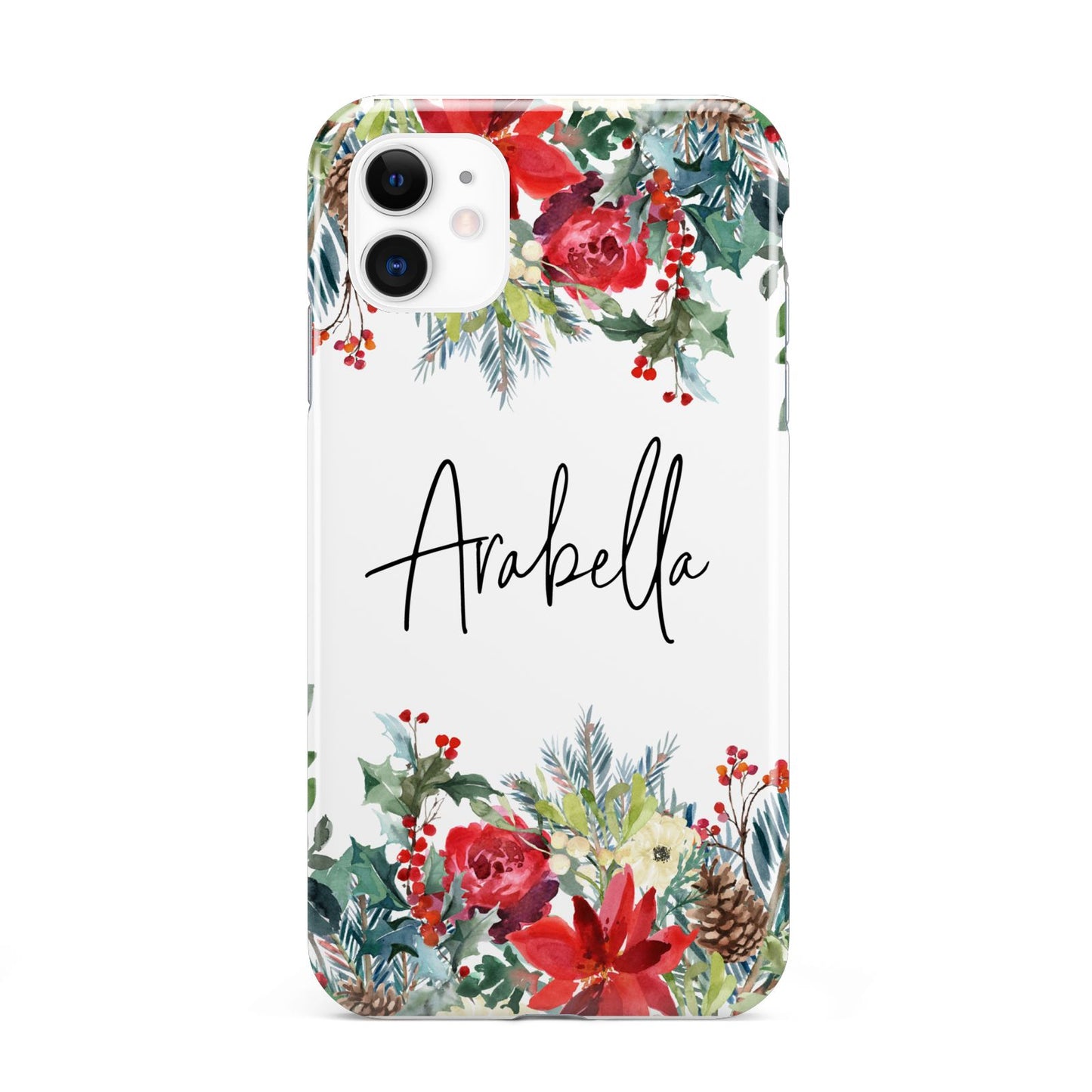 Personalised Floral Winter Arrangement iPhone 11 3D Tough Case