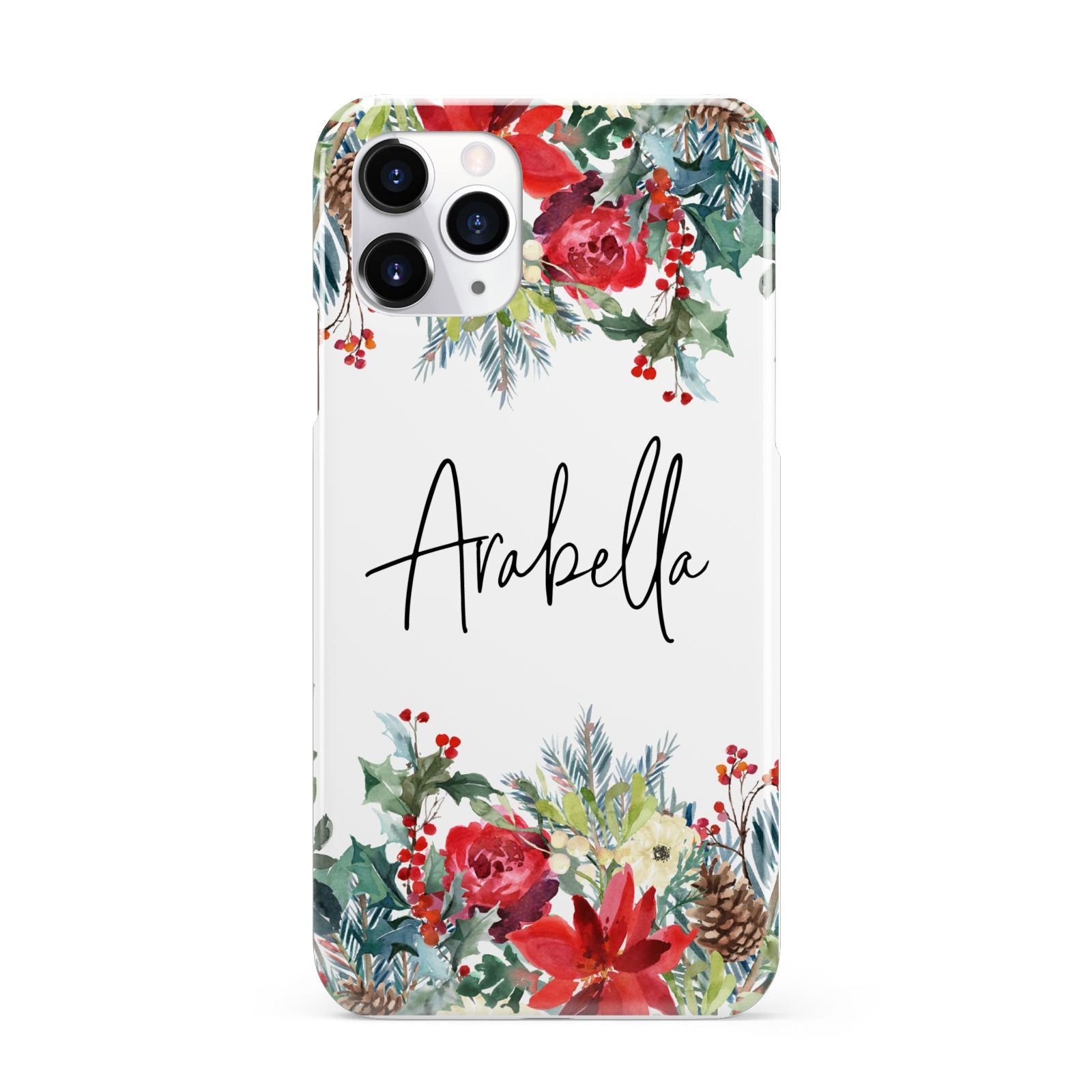 Personalised Floral Winter Arrangement iPhone 11 Pro 3D Snap Case