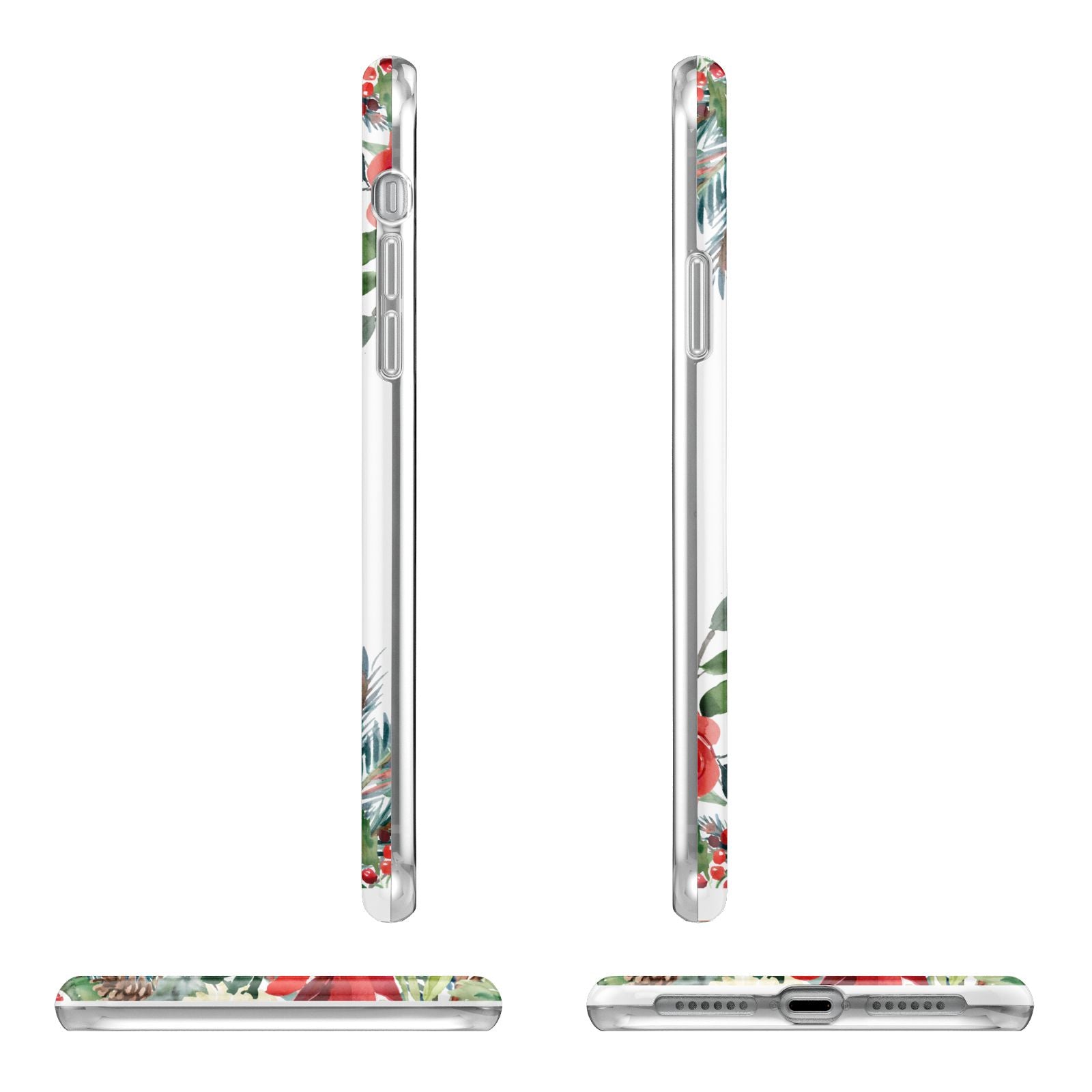 Personalised Floral Winter Arrangement iPhone 11 Pro 3D Tough Case Angle Images