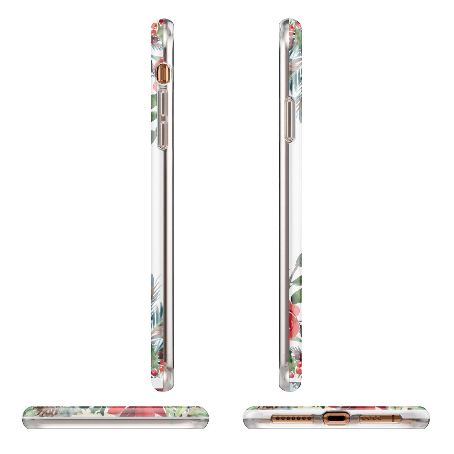 Personalised Floral Winter Arrangement iPhone 11 Pro Max 3D Tough Case Angle Images