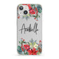 Personalised Floral Winter Arrangement iPhone 13 Clear Bumper Case