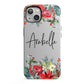 Personalised Floral Winter Arrangement iPhone 13 Full Wrap 3D Tough Case