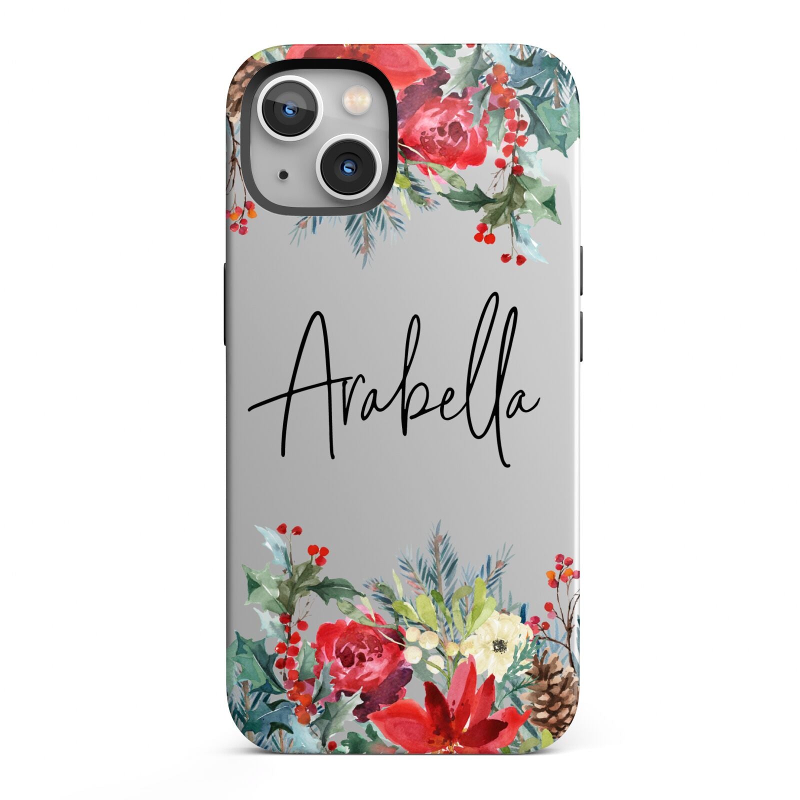 Personalised Floral Winter Arrangement iPhone 13 Full Wrap 3D Tough Case