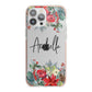 Personalised Floral Winter Arrangement iPhone 13 Pro Max TPU Impact Case with Pink Edges