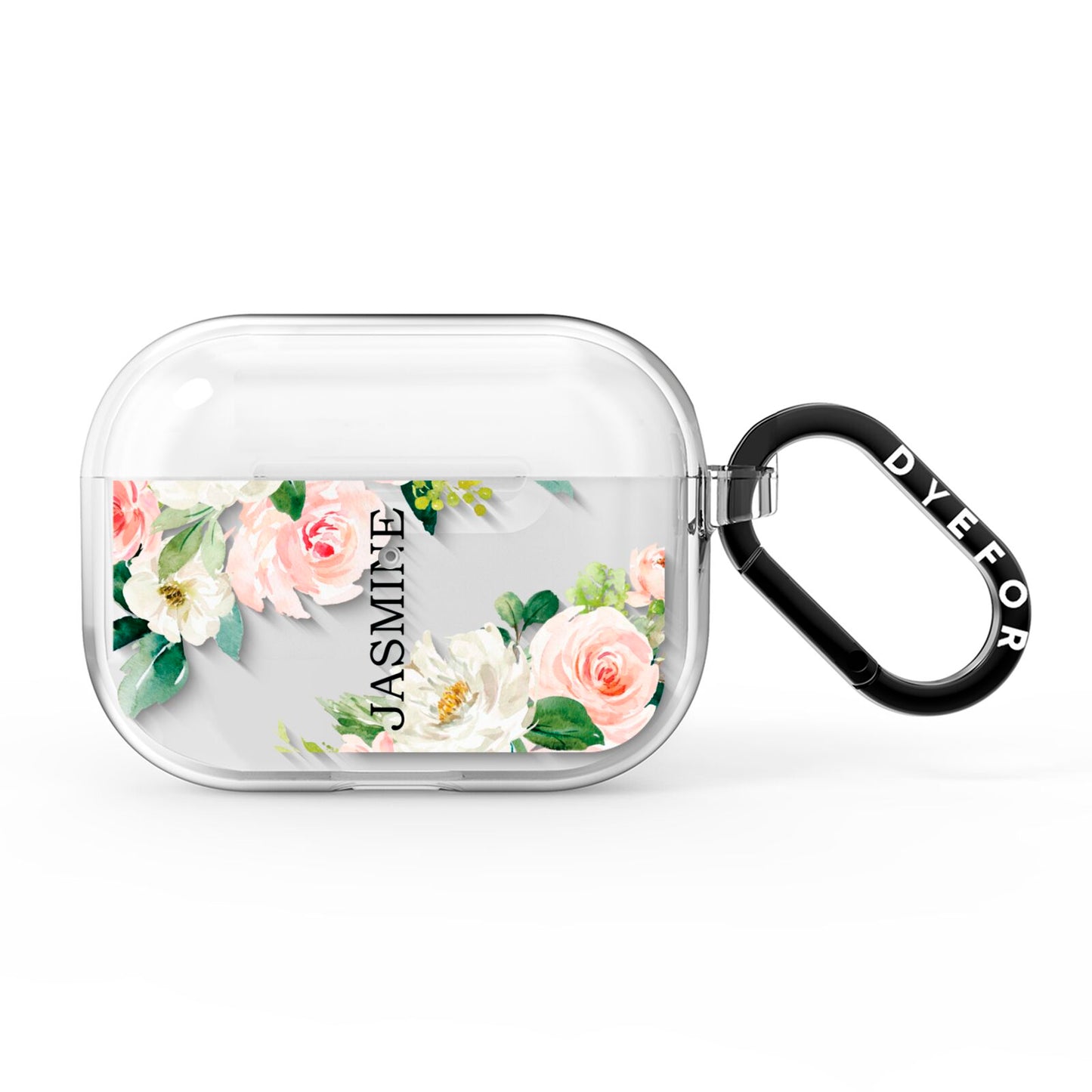 Personalised Floral Wreath with Name AirPods Pro Clear Case