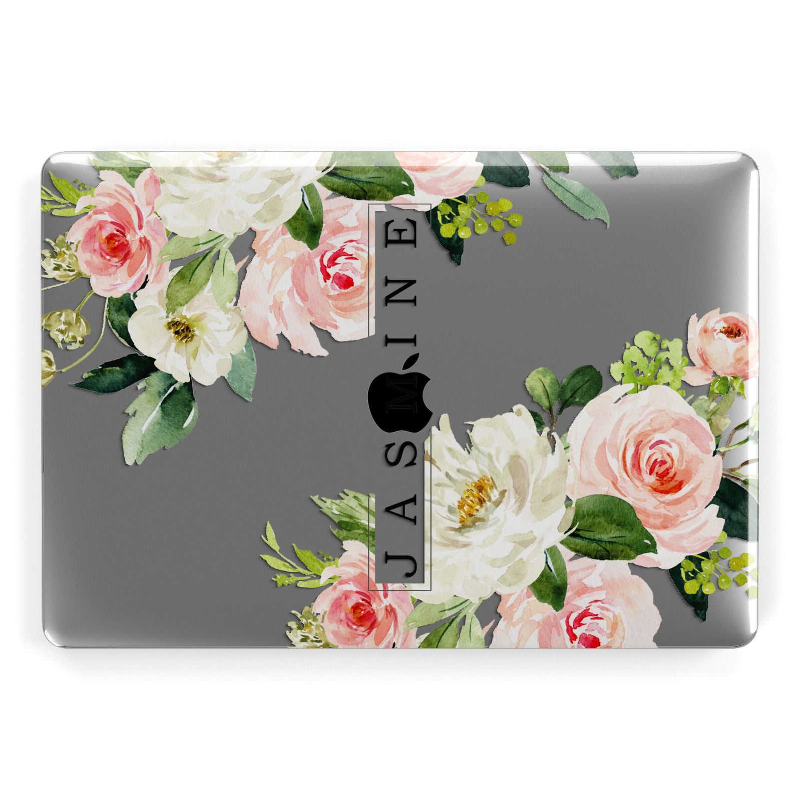 Personalised Floral Wreath with Name Apple MacBook Case