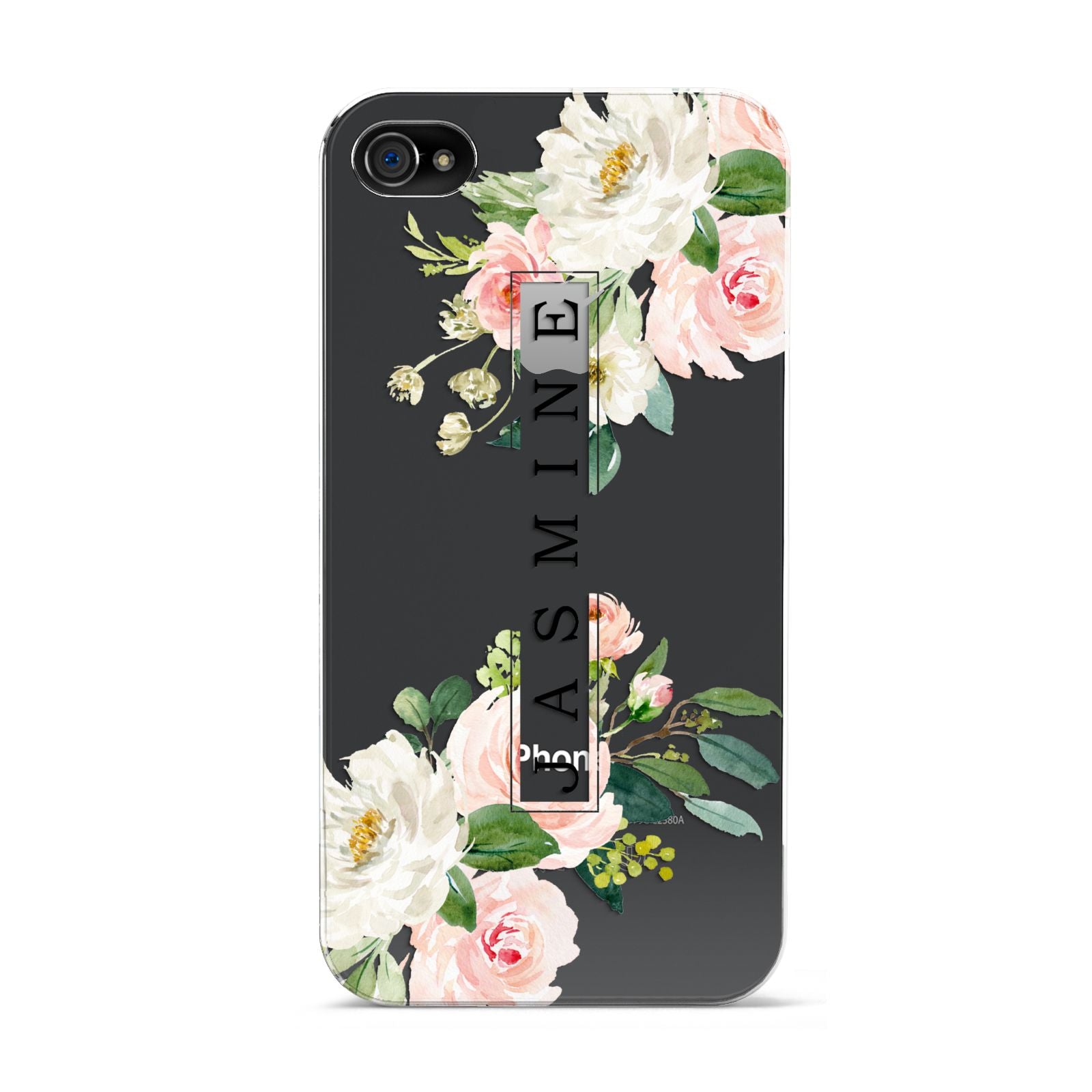 Personalised Floral Wreath with Name Apple iPhone 4s Case