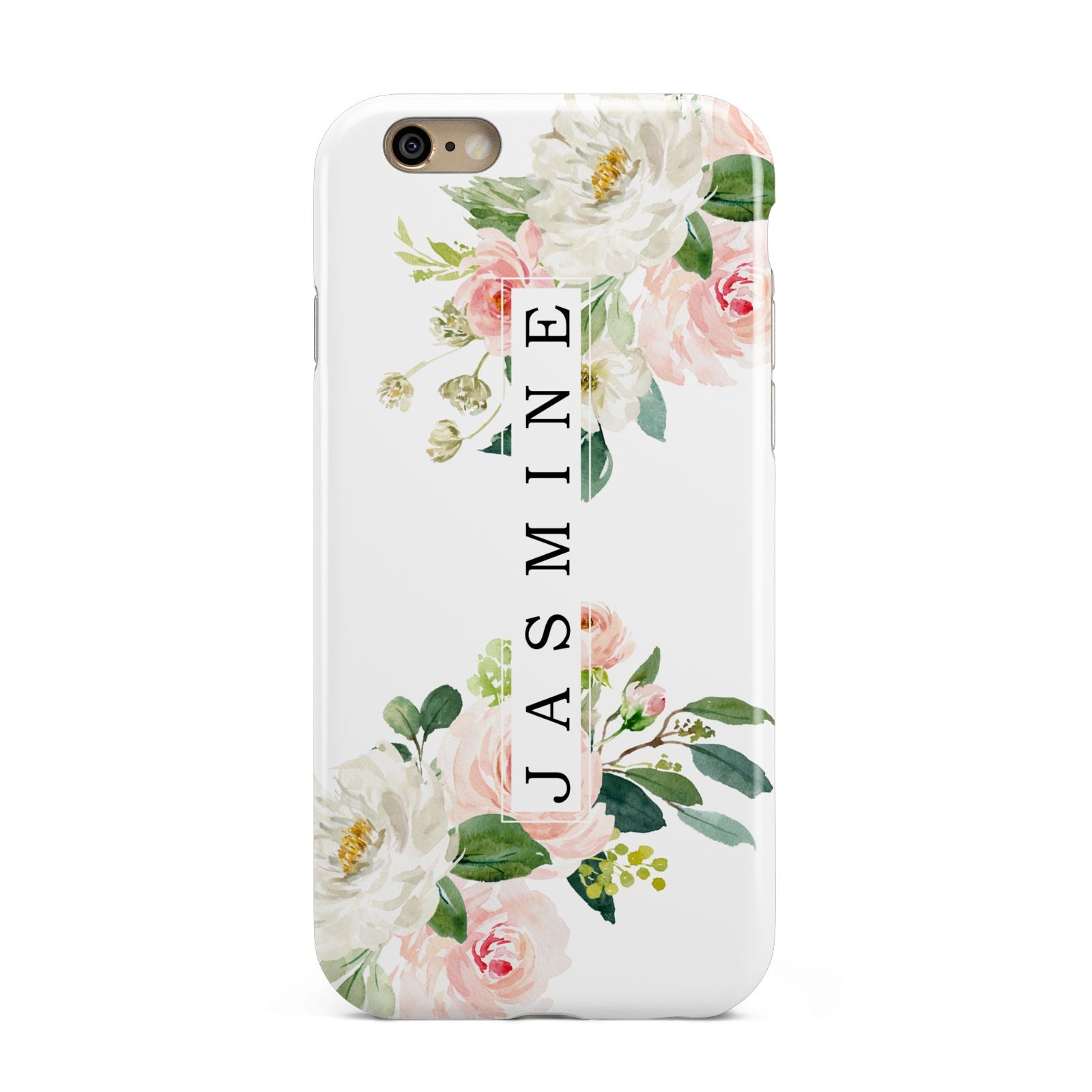 Personalised Floral Wreath with Name Apple iPhone 6 3D Tough Case