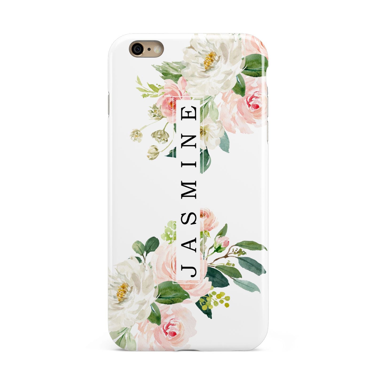 Personalised Floral Wreath with Name Apple iPhone 6 Plus 3D Tough Case