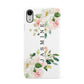 Personalised Floral Wreath with Name Apple iPhone XR White 3D Snap Case