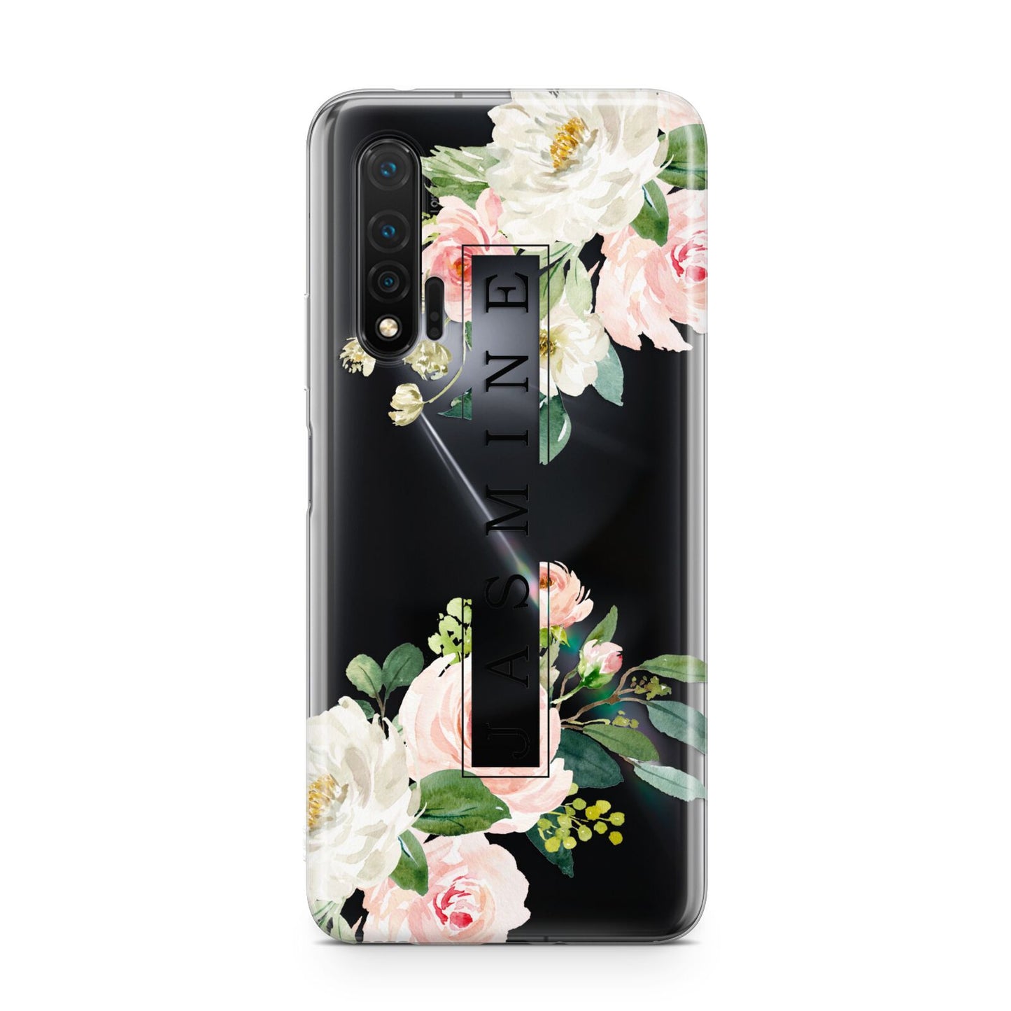 Personalised Floral Wreath with Name Huawei Nova 6 Phone Case