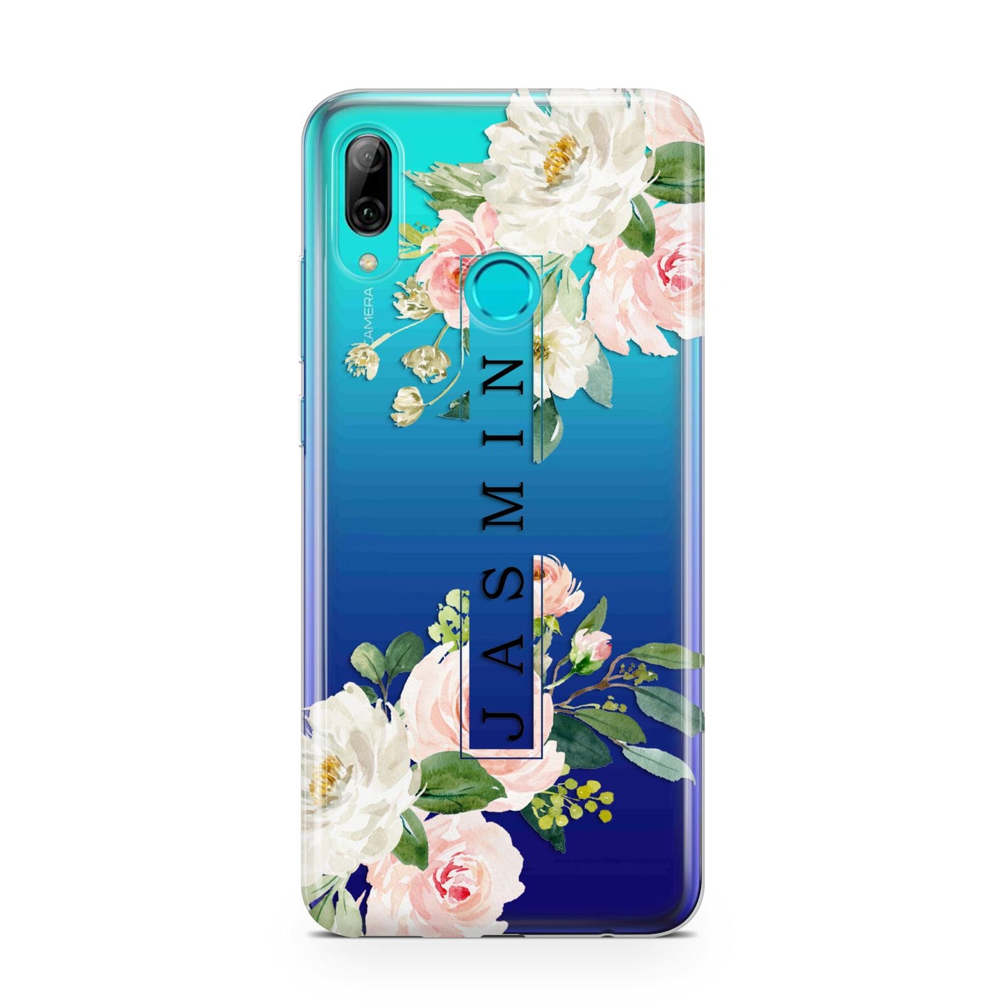 Personalised Floral Wreath with Name Huawei P Smart 2019 Case