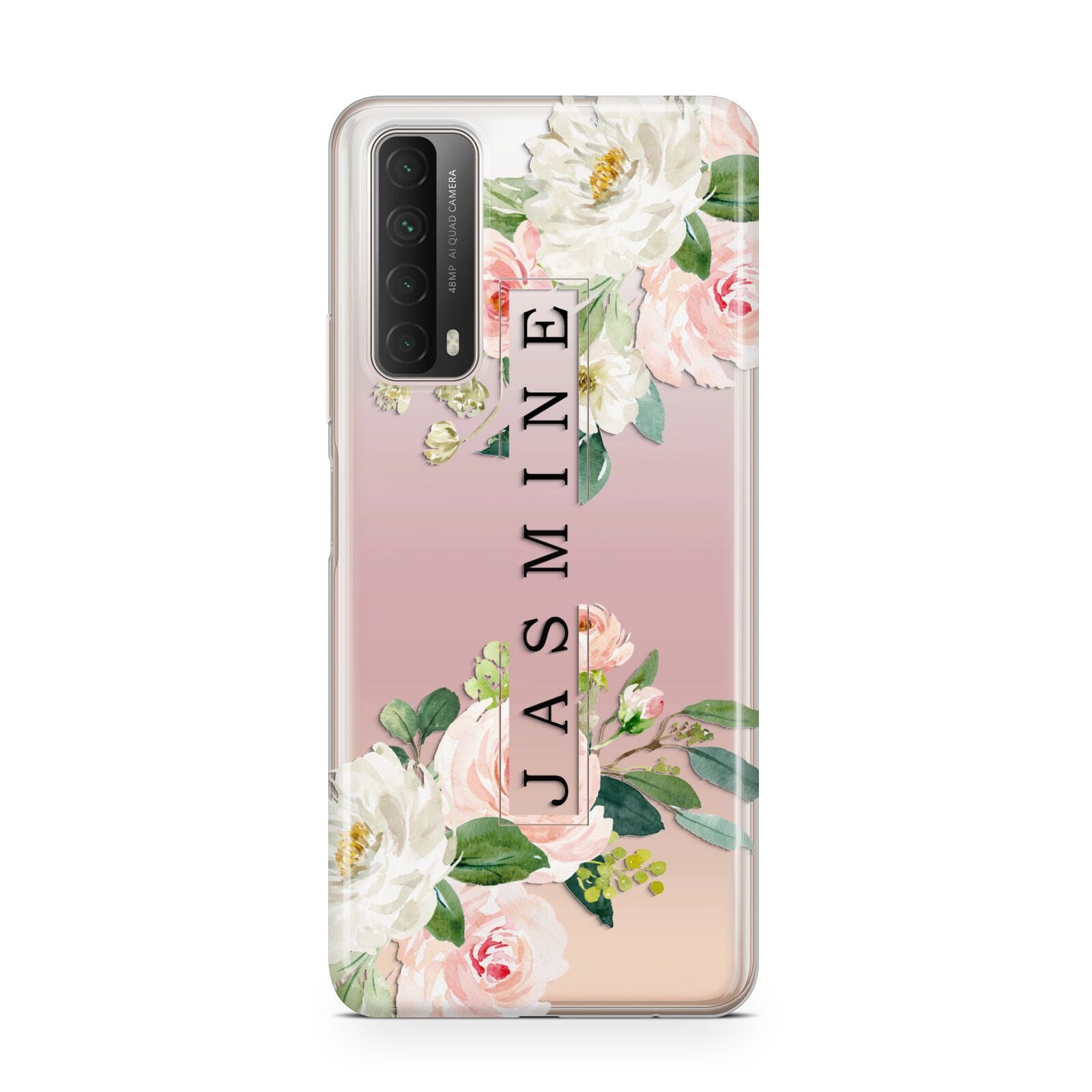 Personalised Floral Wreath with Name Huawei P Smart 2021