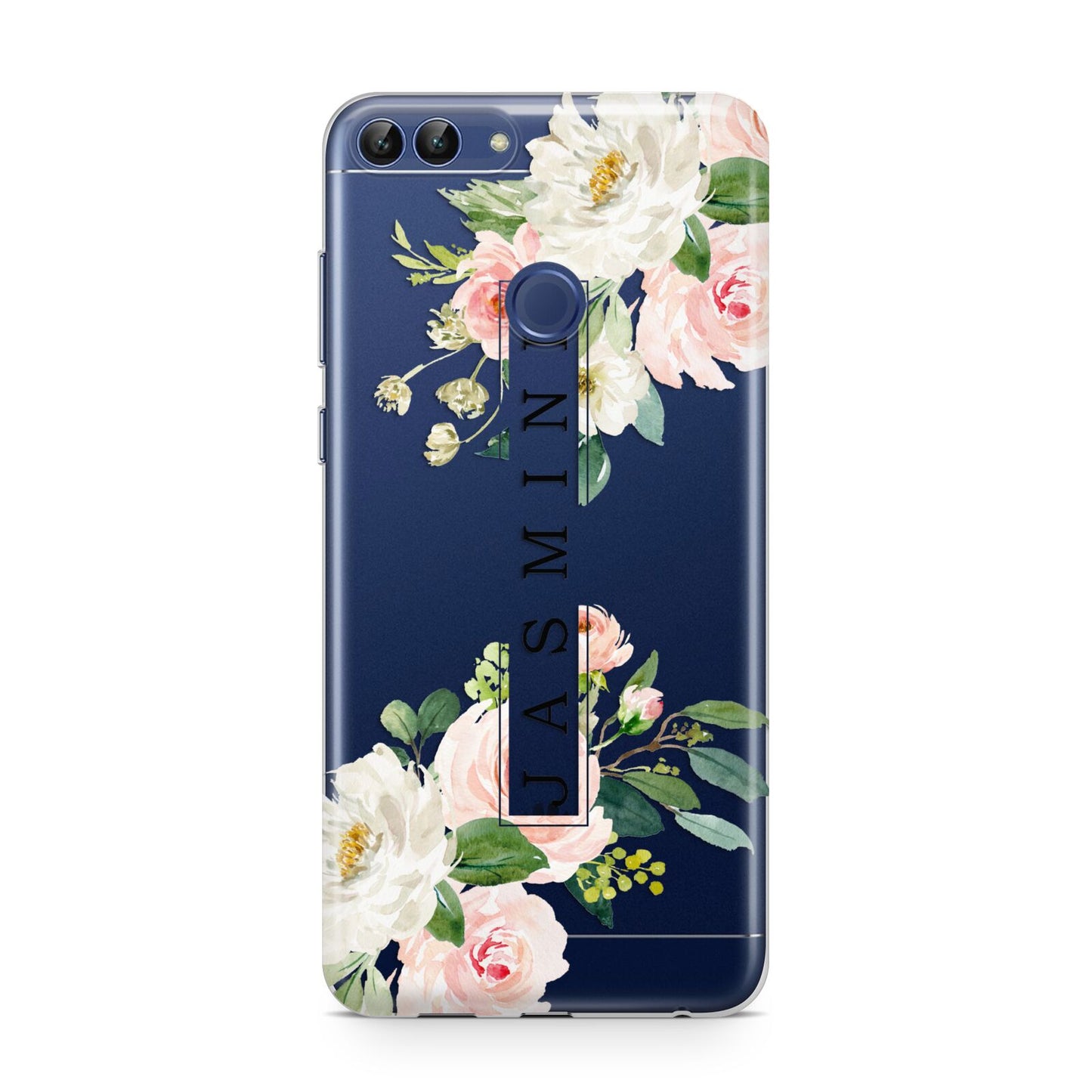 Personalised Floral Wreath with Name Huawei P Smart Case