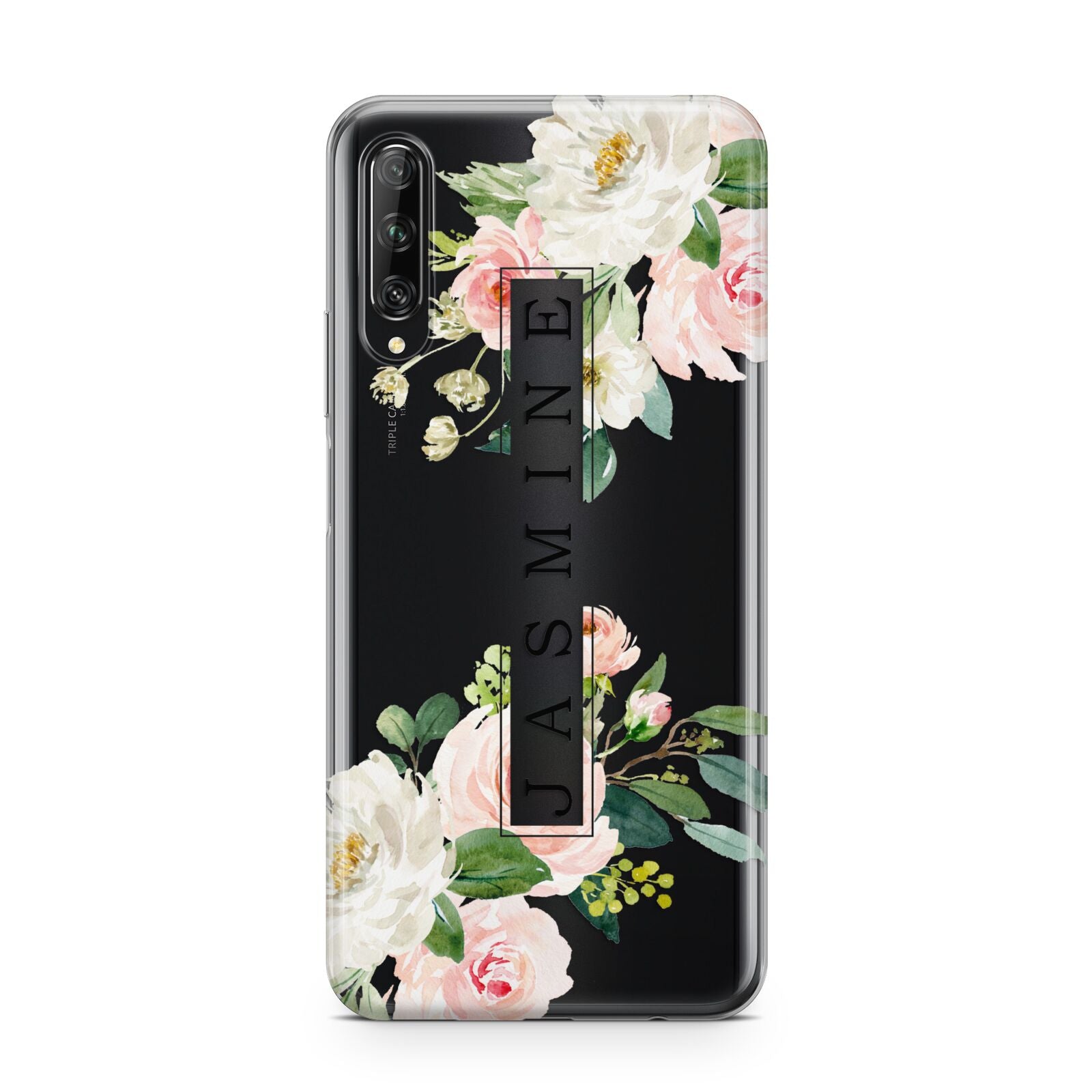 Personalised Floral Wreath with Name Huawei P Smart Pro 2019
