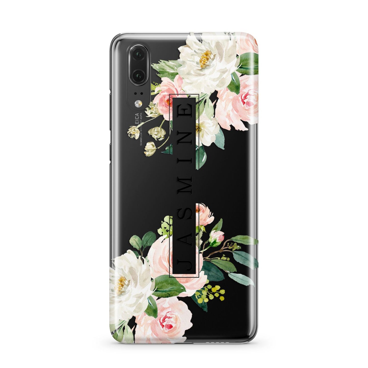 Personalised Floral Wreath with Name Huawei P20 Phone Case