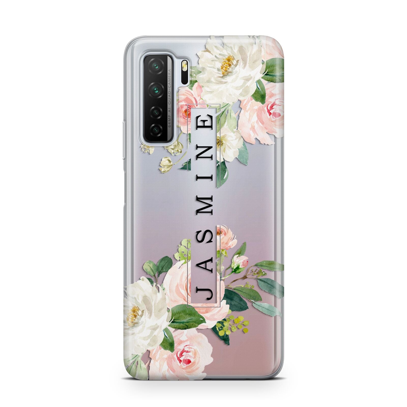 Personalised Floral Wreath with Name Huawei P40 Lite 5G Phone Case