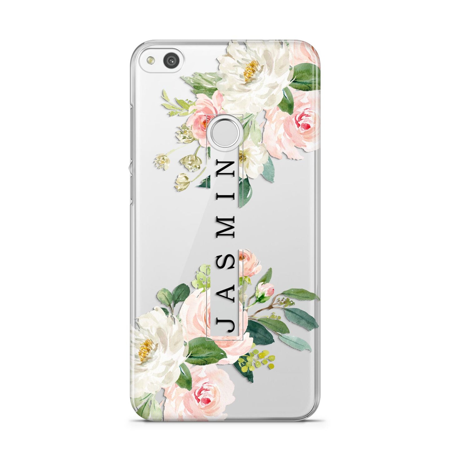 Personalised Floral Wreath with Name Huawei P8 Lite Case