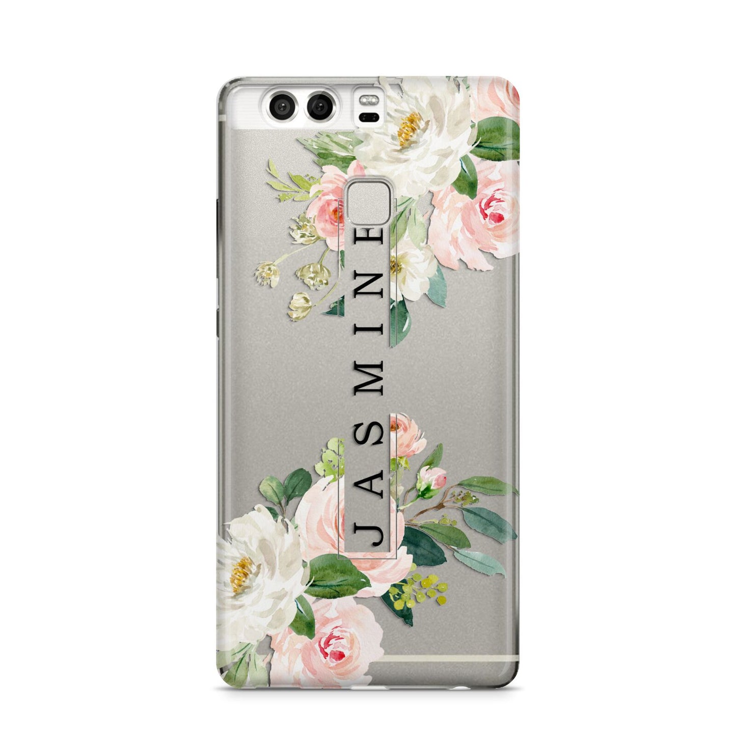 Personalised Floral Wreath with Name Huawei P9 Case