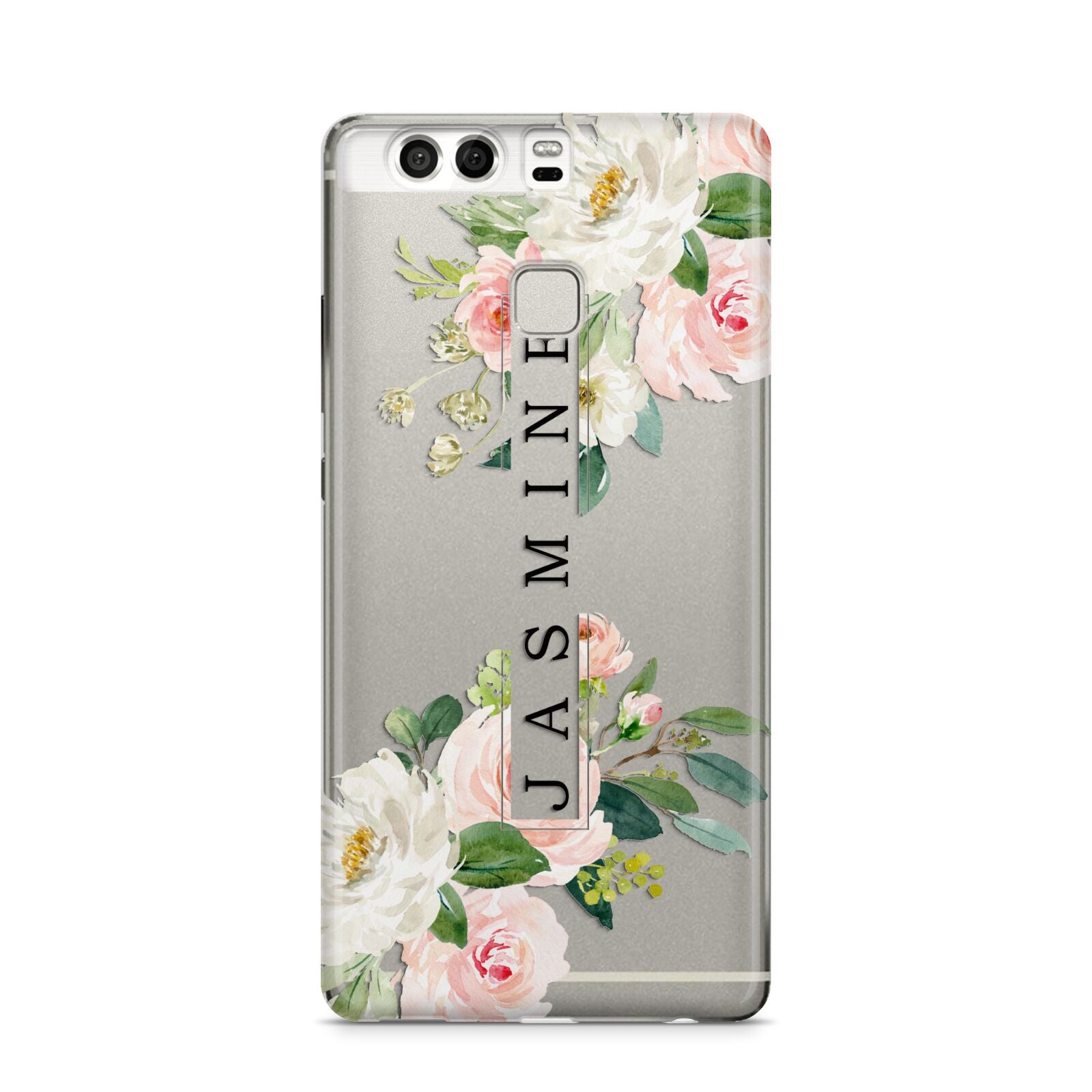 Personalised Floral Wreath with Name Huawei P9 Case