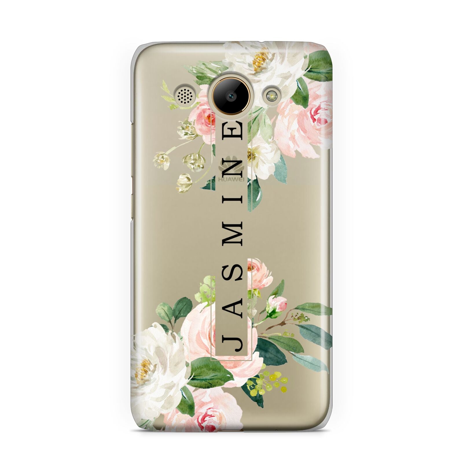 Personalised Floral Wreath with Name Huawei Y3 2017