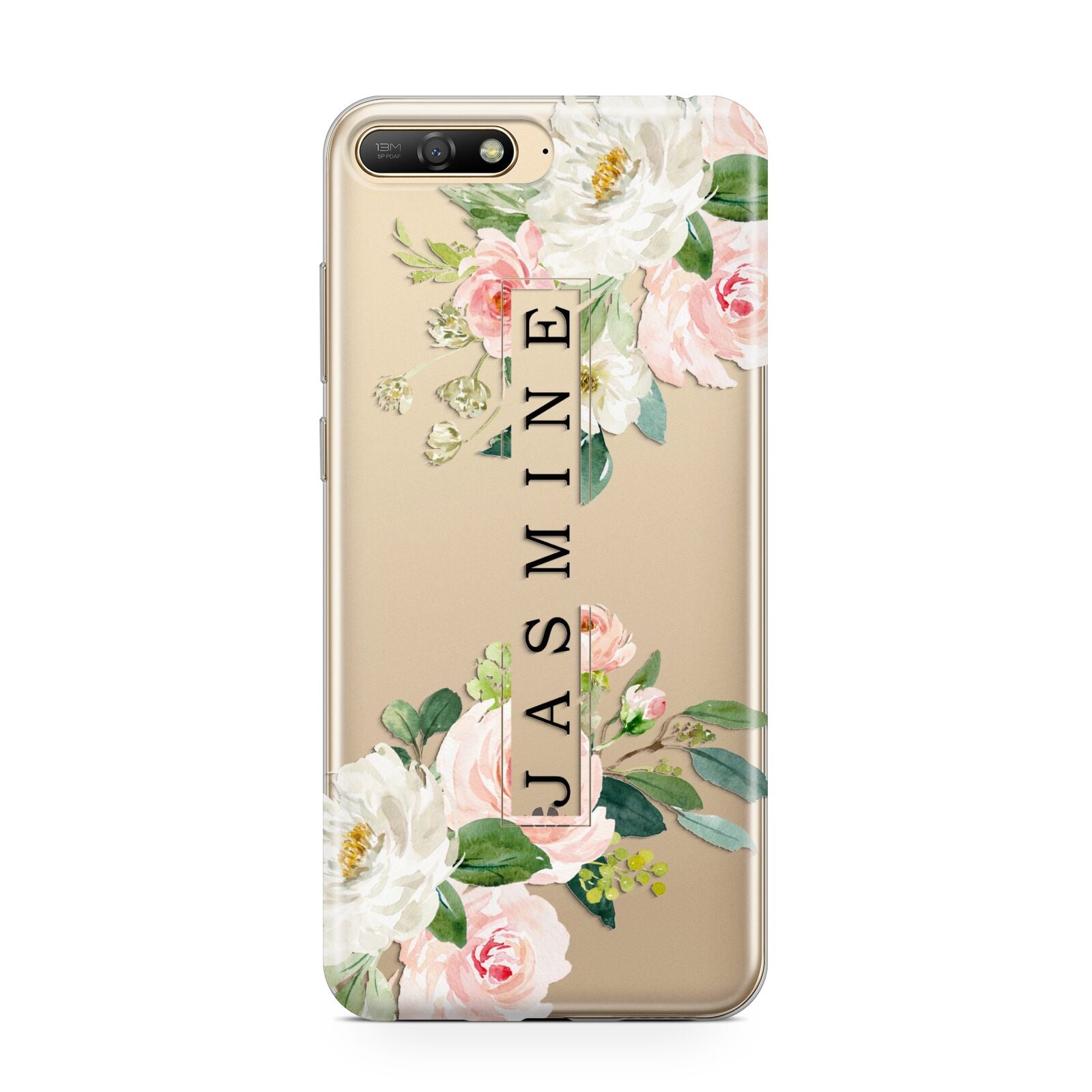 Personalised Floral Wreath with Name Huawei Y6 2018
