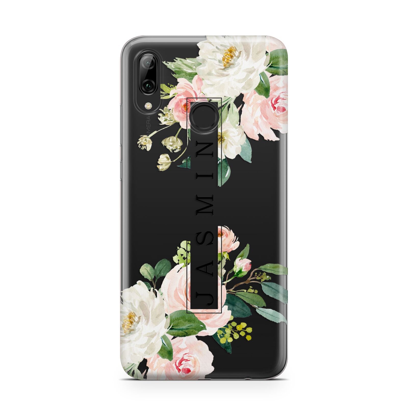 Personalised Floral Wreath with Name Huawei Y7 2019