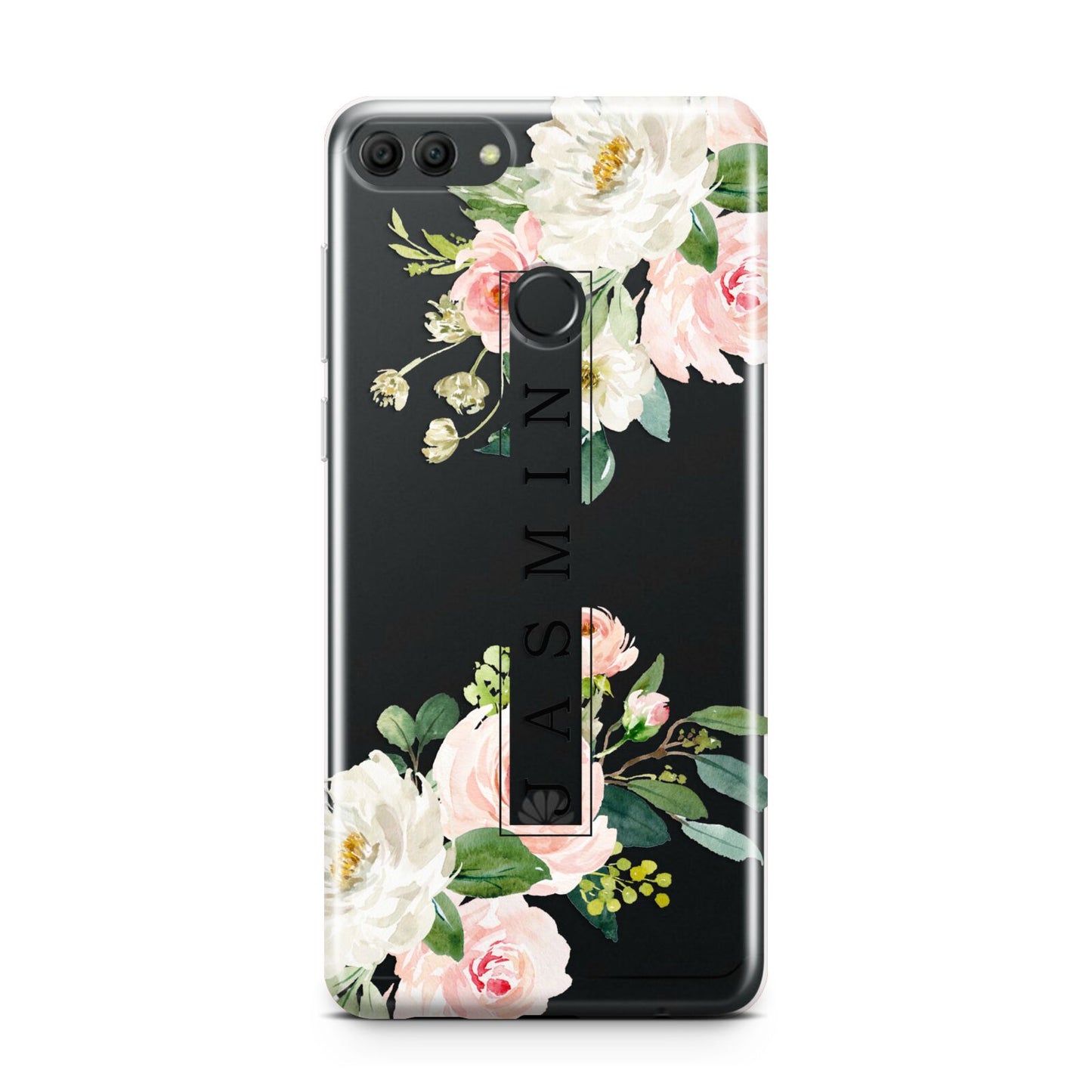 Personalised Floral Wreath with Name Huawei Y9 2018