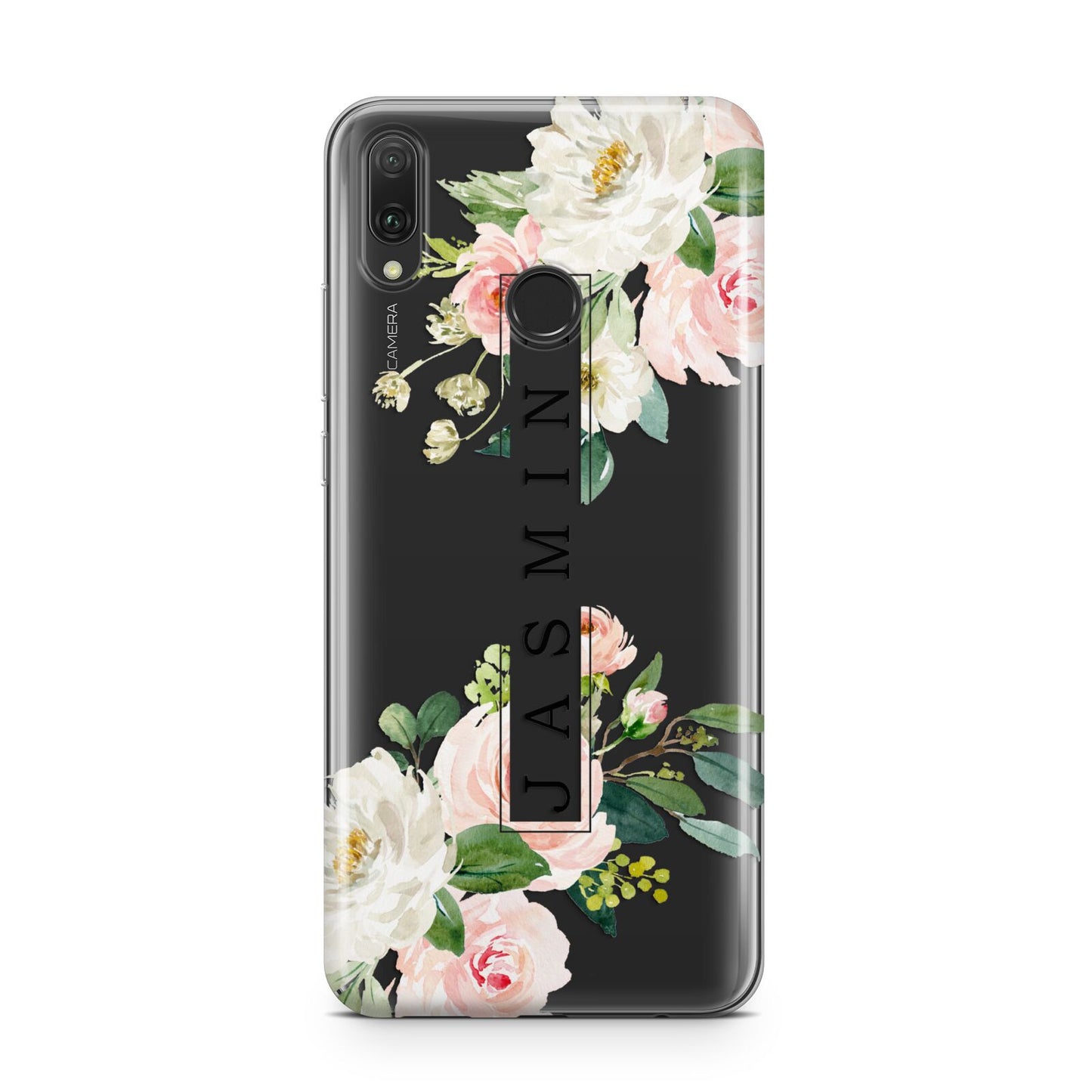 Personalised Floral Wreath with Name Huawei Y9 2019